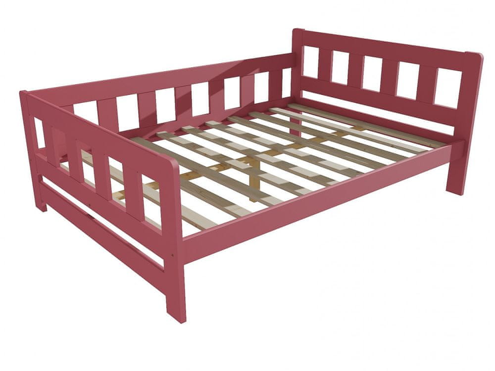 eoshop Detská posteľ VMK010FB KIDS (Rozmer: 120 x 200 cm, Farba dreva: farba ružová)